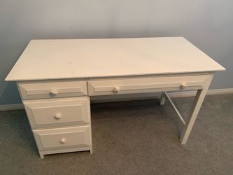 White wooden desk