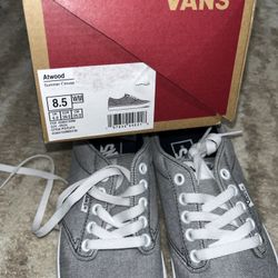 NEW Size 8.5 vans Atwood Canvas Gray 