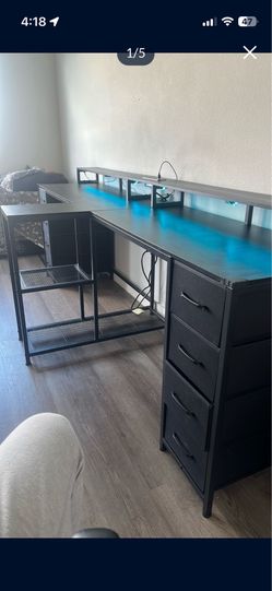 two person computer desk