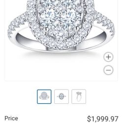 1.3 Ctw 14k White Gold Ring