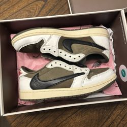 Jordan 1 Travis Scott Reverse Olive Size 9 100% real