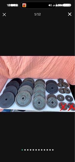 Lot Of Vintage DP kg / lbs Diversified Products Standard Barbell Weights PAIRs Make Offer Make Offer