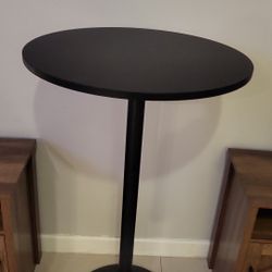 New Round Bar Table 40" Height Modern High Top Pub Table with Solid Top & Sturdy Metal Base

