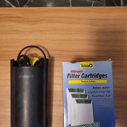 Tetra Internal Filter And Cartridges For 5 To 10 Gallons 