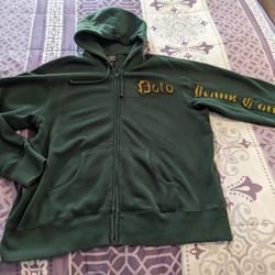 Vintage XL Polo Ralph Lauren 90s Dark Green Thick Hoodie