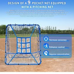 Brand New 5×4FT Baseball Pitching Rebounder Net