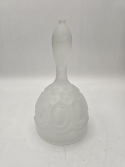 Vintage LE Smith Moon And Stars Frosted Glass Bell