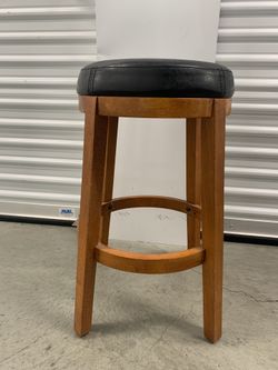 Wood Stool Chair with Cushioned Seat $15
