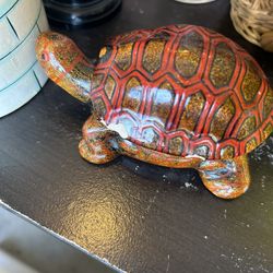 Hand painted Turtle Trinket Box 