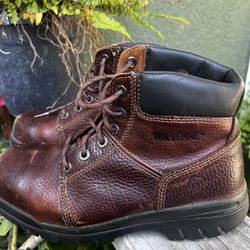 Wolverine Steel Toe Boots Leather 