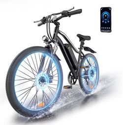 Brand new in box EB3s Electric Bike - 1500W Peak Motor Electric Bike Adults 20MPH, 60 Miles, Removable Battery, Shock Absorber, 5 Speed E Bike, 26” Ti