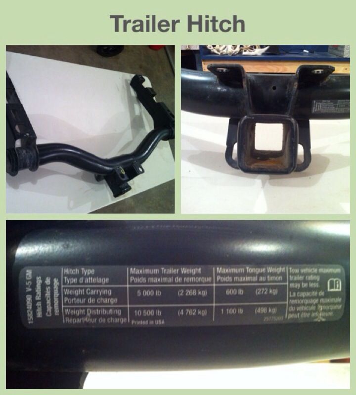 2" Trailer hitch off a Chevrolet Silverado (15824090 V-5 GM)