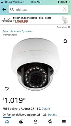 iLLustra  From Tyco - 3 MP INDOOR Mini-Dome (IPS03D2ISBTT  