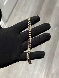 14K Gold filled Diamond Cut Cuban link bracelet