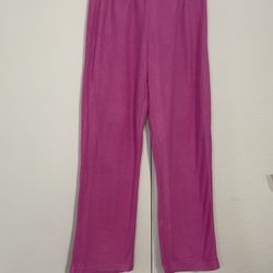 Pink fleece pajama Pants kids size L(10-12) new no tag       (AQ)
