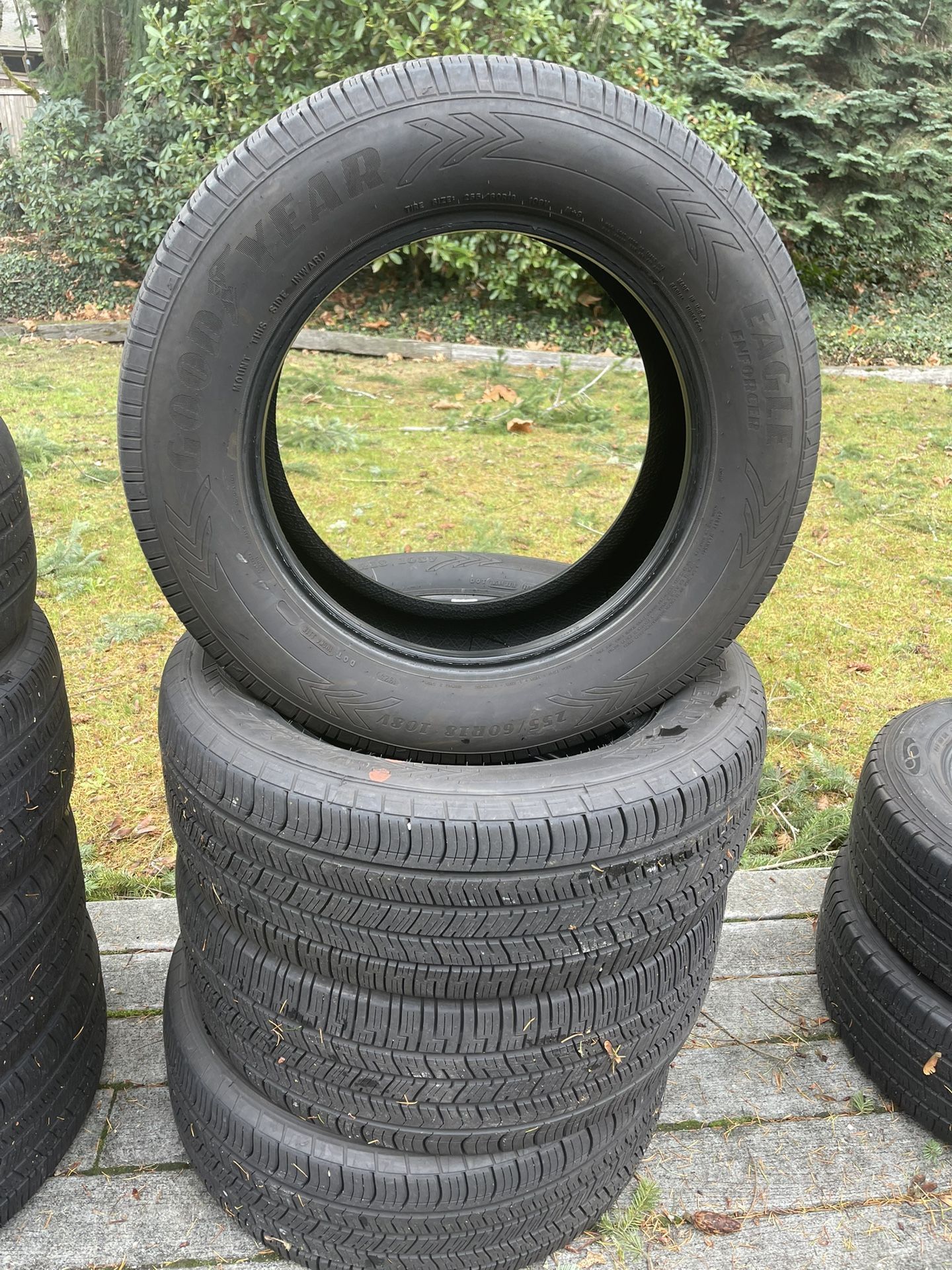 4 used 255/60R18 good year tires pick up only