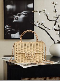 Chanel mini flap bag with top handle