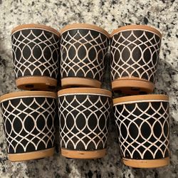 6 Mini Decorative Terracota Plant Pots Succulents Planters, 1x1.5" 2.5 Inched  Excellent condition Used once 