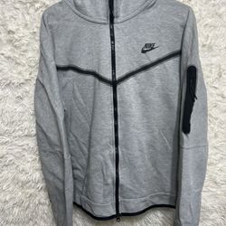 Nike Heather Gray Full-Zip Jacket Sz M