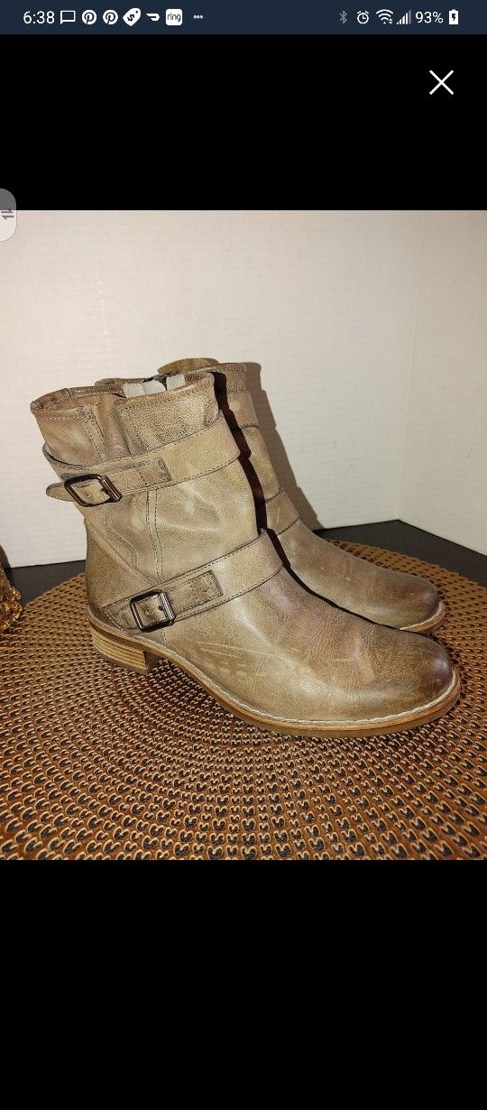Paul Green Wyatt Leather Boots Size 38