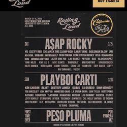 Rolling Loud Wristband Saturday GA 100