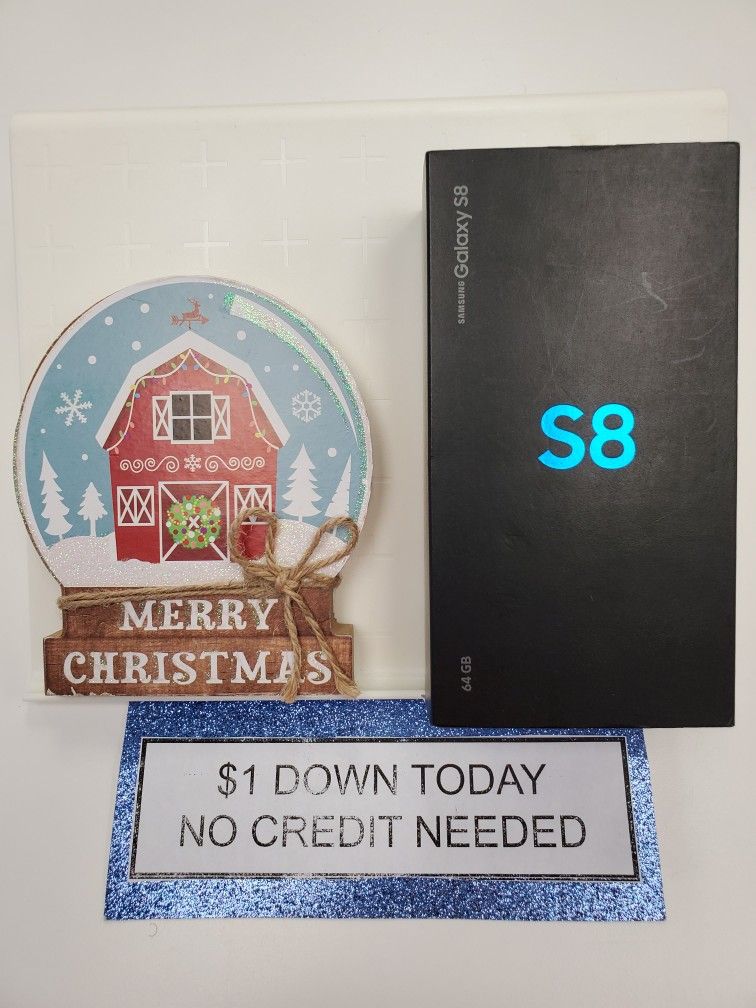Samsung Galaxy S8-90 Day Warranty-$1 DOWN-NO Credit Needed