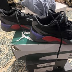 Puma RS-X3 Puzzle Jr Size 3c Black Red Running Sneaker, K3