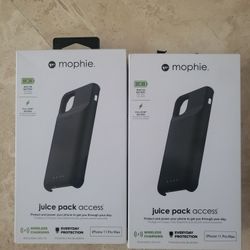 (2x) - Mophie Juice Pack Access Protective Battery Case for iPhone 11 Pro Max - Black