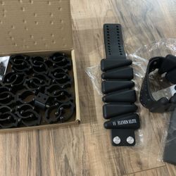 New Wrist/Ankle Weights With Exercise Band, & New 30 Pack Pool Cue Rod Holder Clips