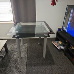 Glass Table With 4 Chairs