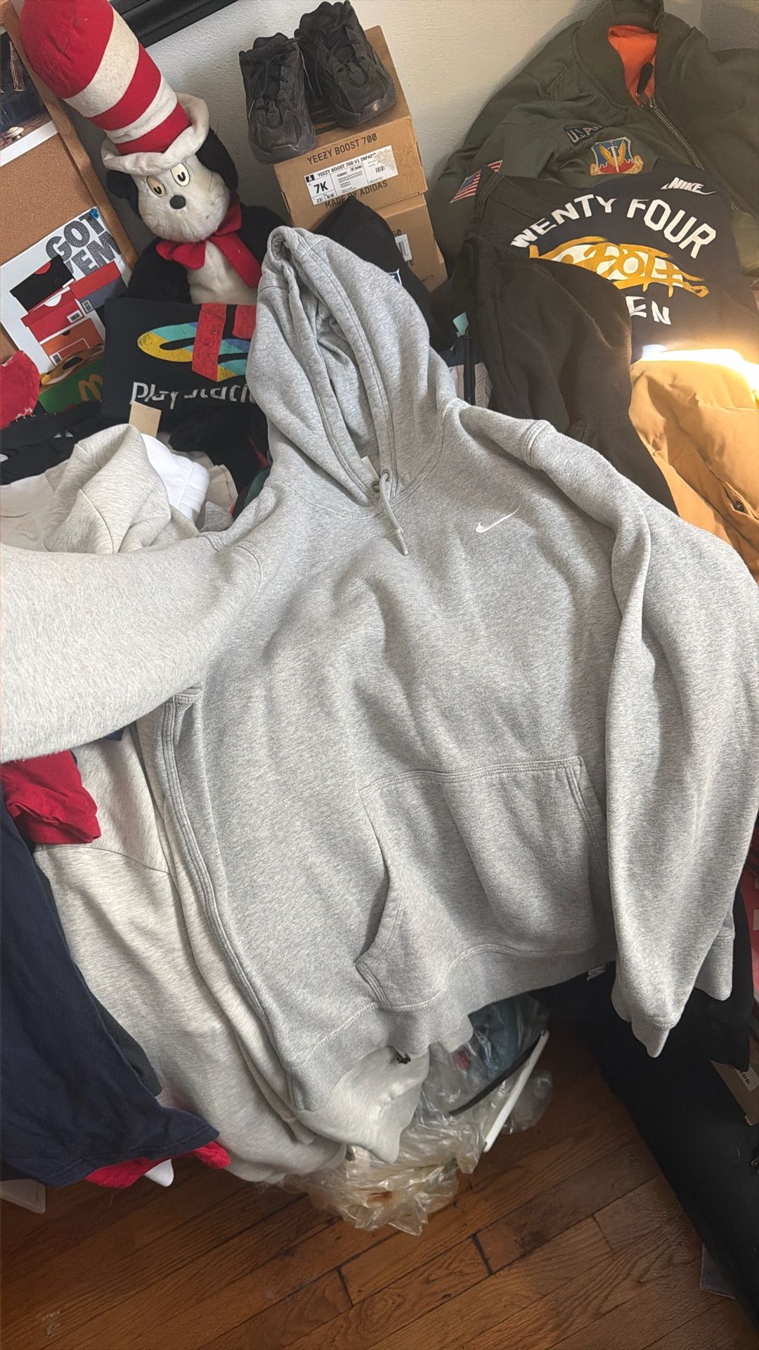 Heather grey nike Hoodie - Women’s l