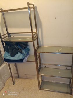 FREE GLASS METAL SHELFS