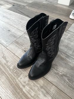 Deer Stags Black Western Cowboy Boots