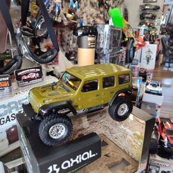 Scx 24 Jeep RC electric rock crawler.