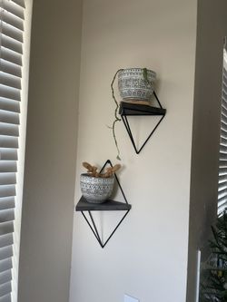 Gray Floating Shelves 