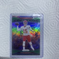 2024 Panini Prizm #1 Patrick Mahomes II Fireworks Green Ice Prizm