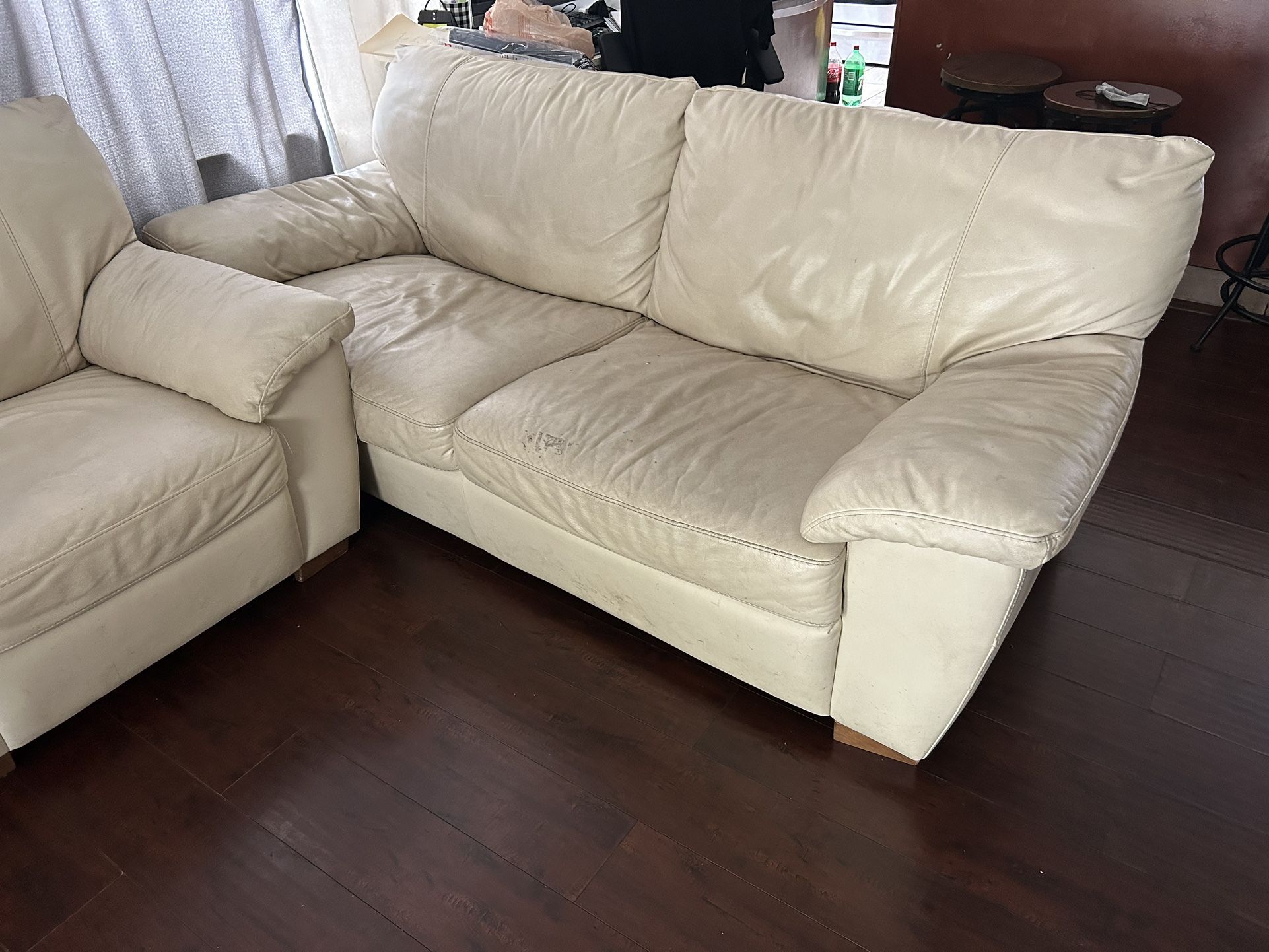 White/Cream Leather Couches for Sale in Los Angeles, CA OfferUp