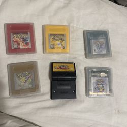 Pokemon Red Yellow Gold Crystal and Pinball/Puzzle