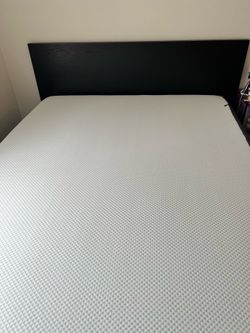 Ikea Black Queen Malm Bedframe with Mattress