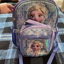 Brand New Frozen Bagpack With Lunch Pack