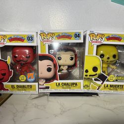 Funko Pop! Board Games Loteria El Diablito #03 La Chalupa #04 La Muerte #05 Set