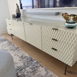 West Elm Large Media Credenza – Chic Textured Front