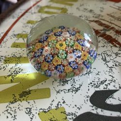 An Antique Murano Glass round Concentric Paper Weight 