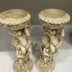    $15 2 Angel candle holder