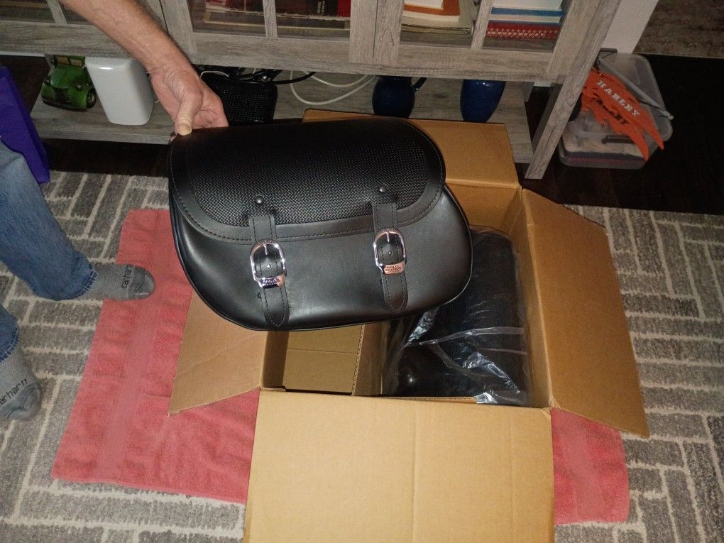 Harley Davidson Leather Saddle Bags