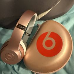 Beats By Dre Solo3 Rose Gold With Hard Case