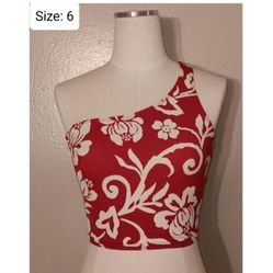 Hawaiian Print Bikini Top !