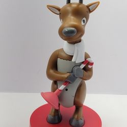 Hallmark Deer John Talking Joking Reindeer, Bathroom Toilet Motion  Works...