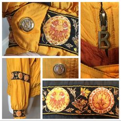 Bogner Gold Embroidered Zip Hooded Reversible Ski Jacket Size L