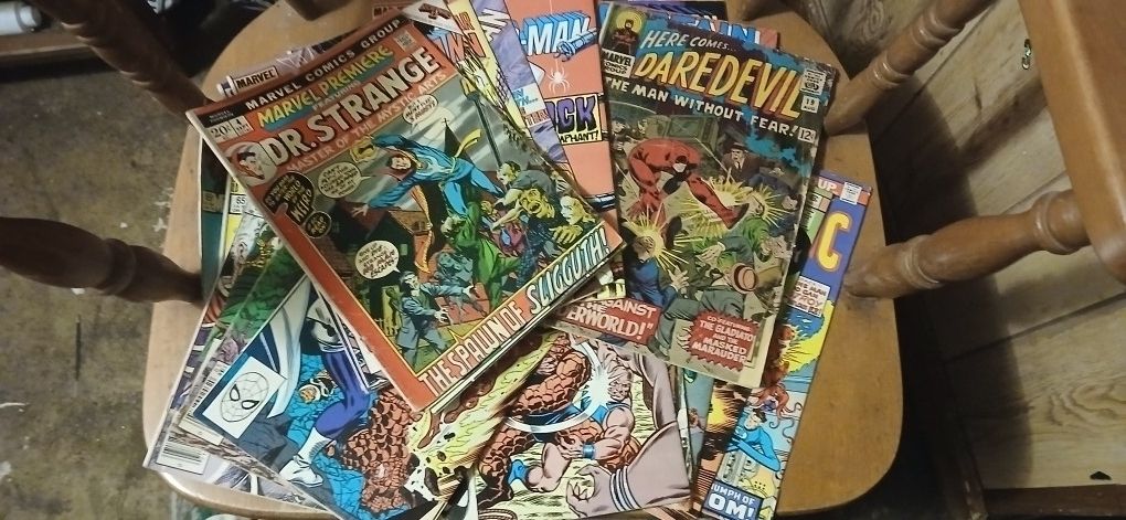 Collection Of 24 Marvel Comic Books From 60s 70s 80s